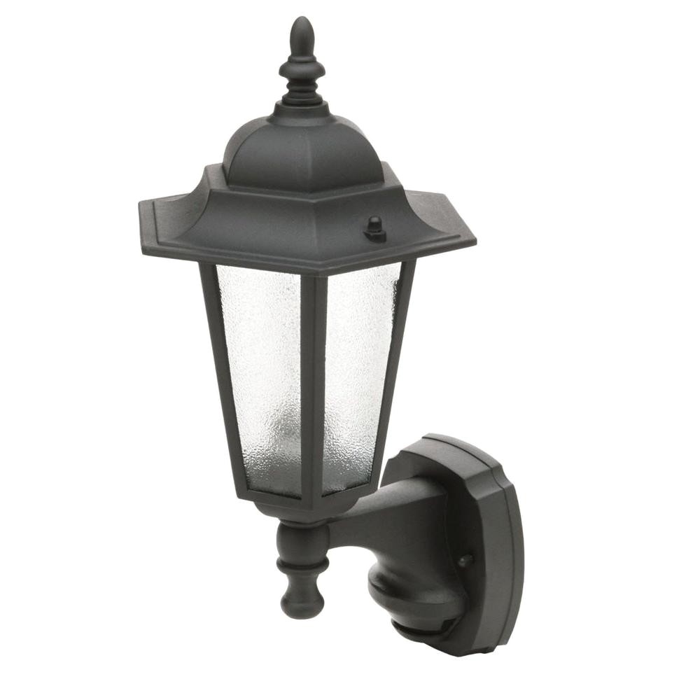 Motion Coach Lights Home Depot Cci 18 In Black Motion Activated Outdoor Die Cast Coach