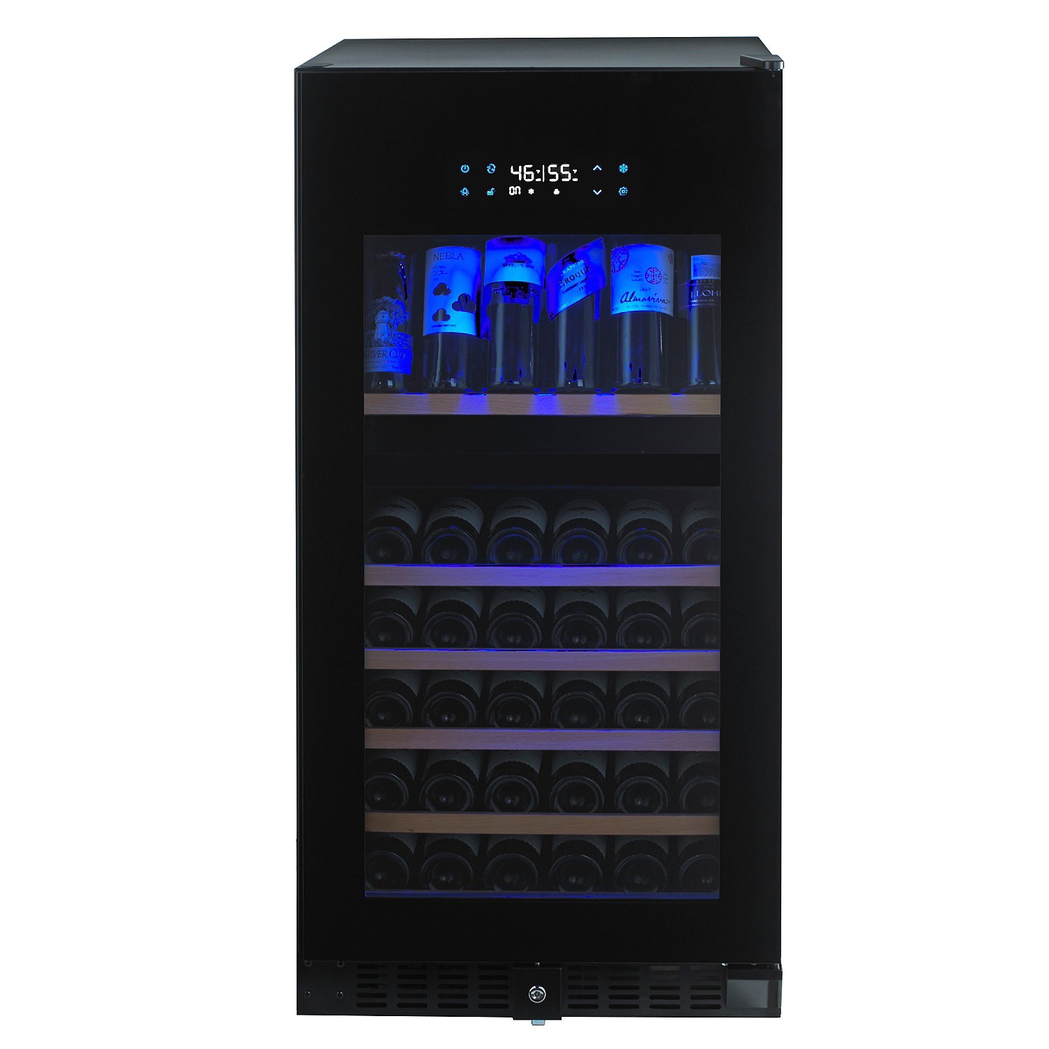 n finity pro hdx 94 dual zone wine cellar full glass door