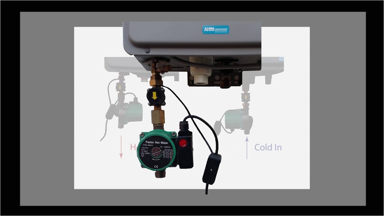 how to install a hot water circulation pump on a tankless water heater
