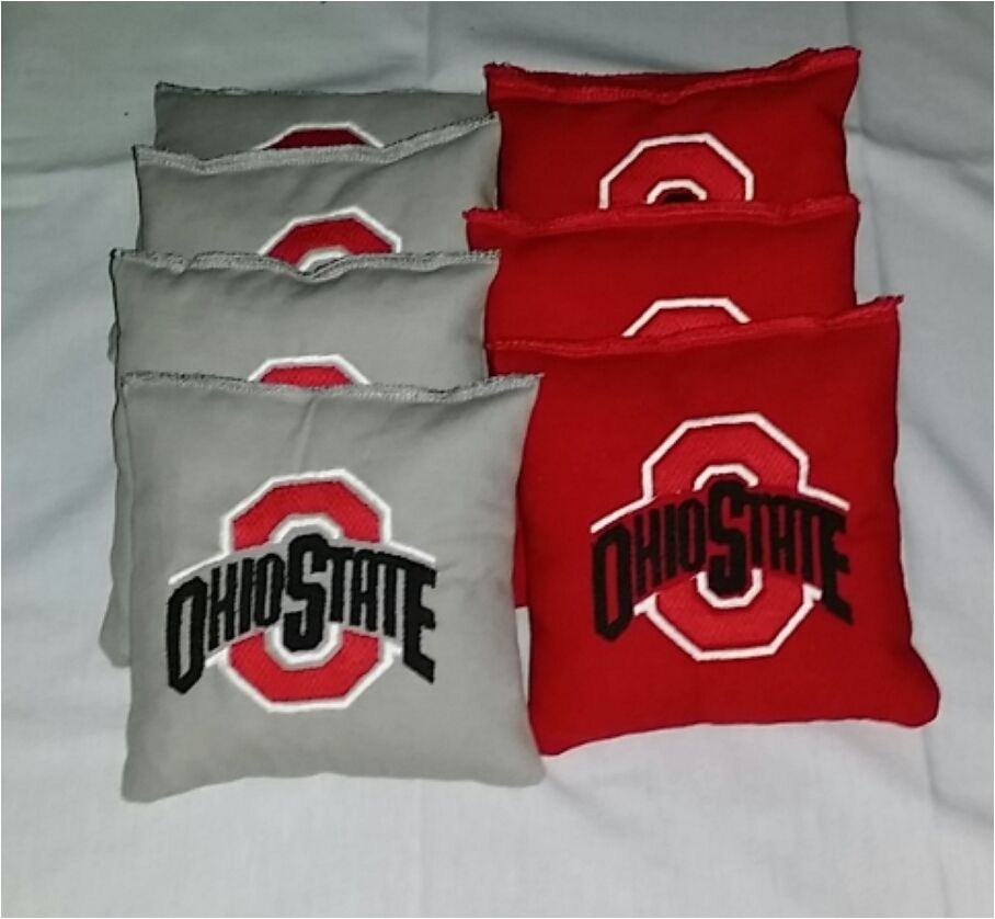 Ohio State Cornhole Bags Ohio State Embroidered Cornhole Bagg toss Bags Set Osu