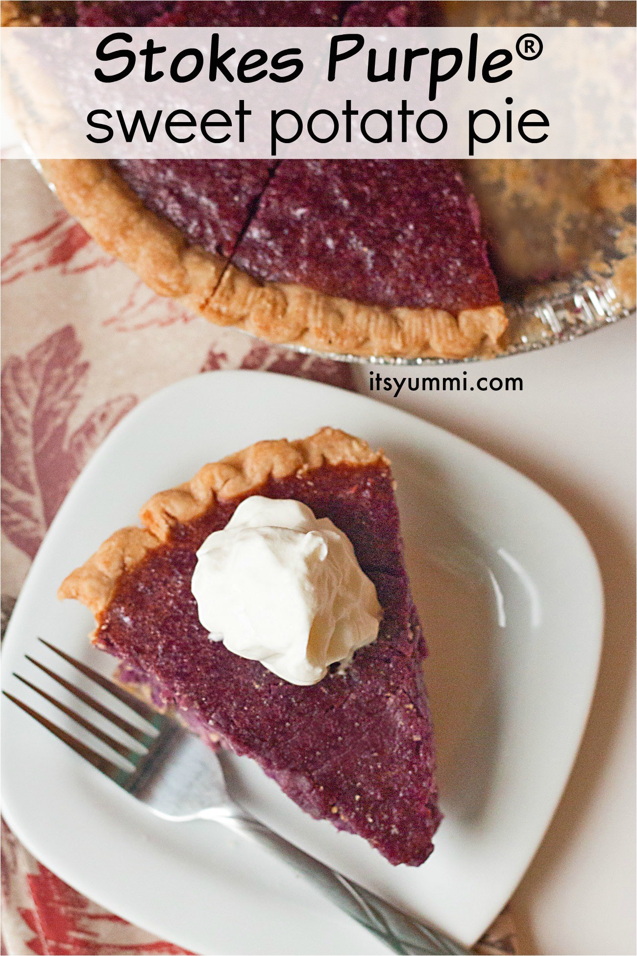 Okinawan Purple Sweet Potato Pie Stokes Purplea Sweet Potato Pie Recipe Itsyummi Com