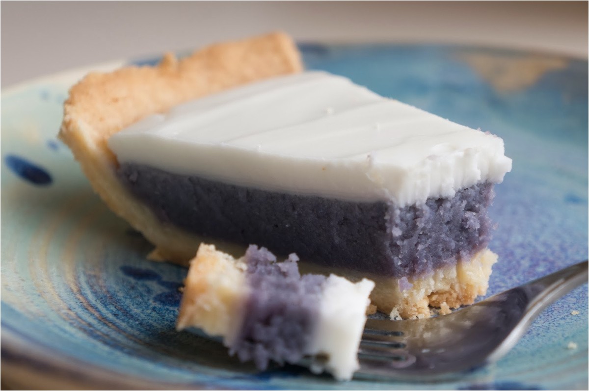 Okinawan Sweet Potato Pie Hawaii Hawaiian Okinawan Sweet Potato Pie with Haupia topping