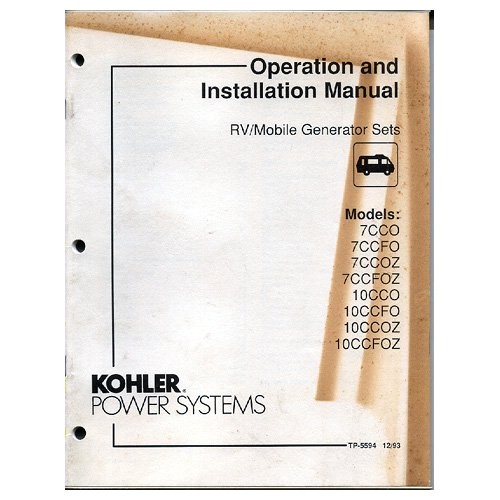 original 1993 kohler rv mobile generator