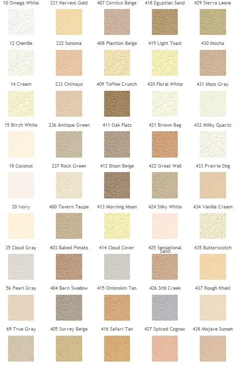 Omega Stucco Color Chart Stucco Color Charts Blue Collar Stucco