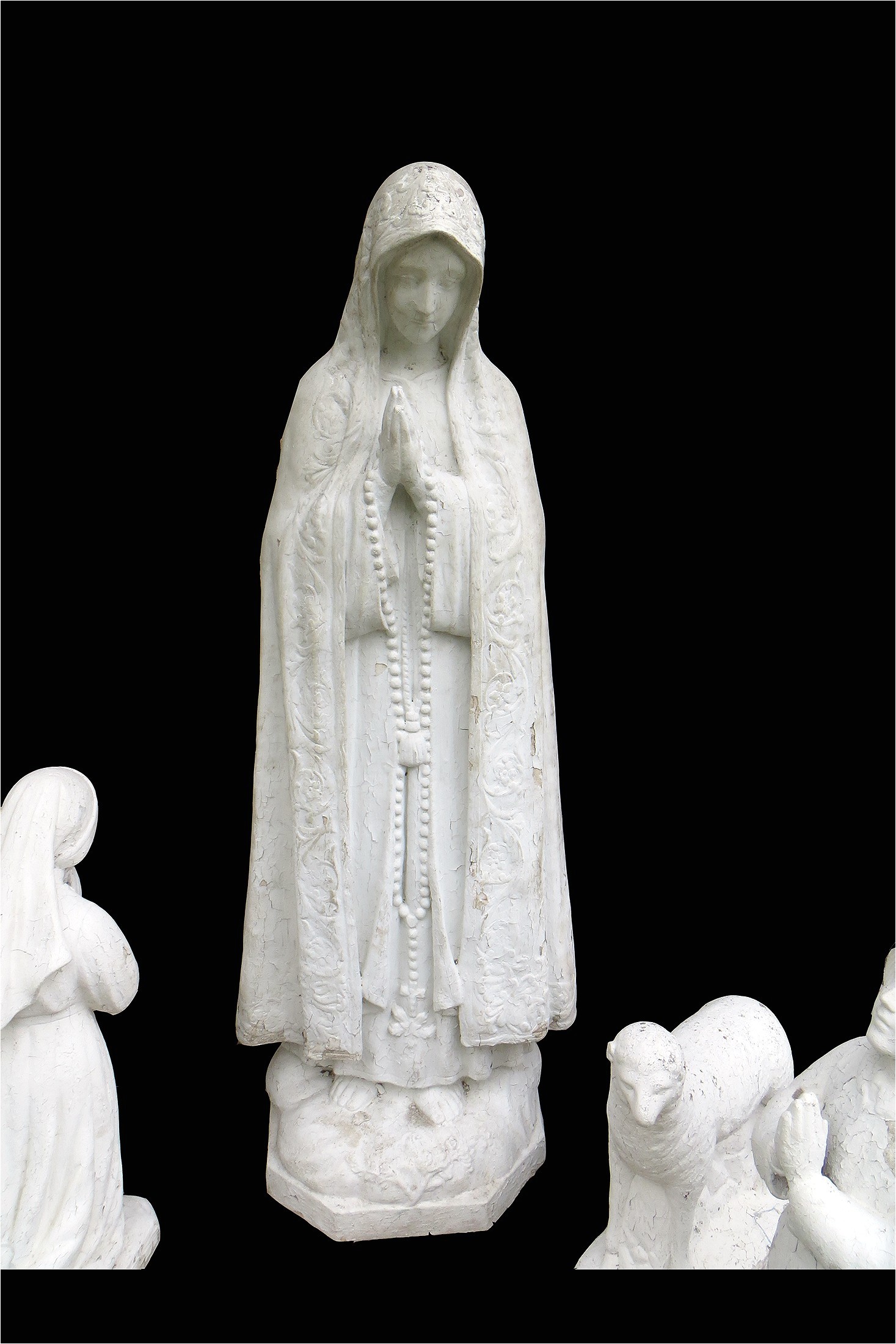 Our Lady Of Fatima Outdoor Statue Vintage Catholic Concrete Outdoor Our Lady Of Fatima