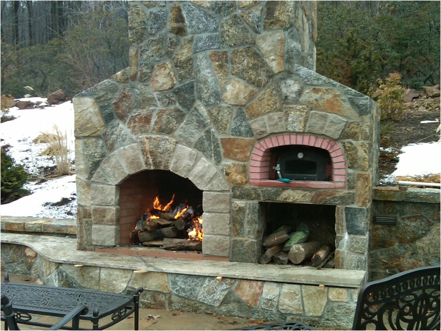 outdoor fireplace pizza oven combination pinteres intended for and plans 12