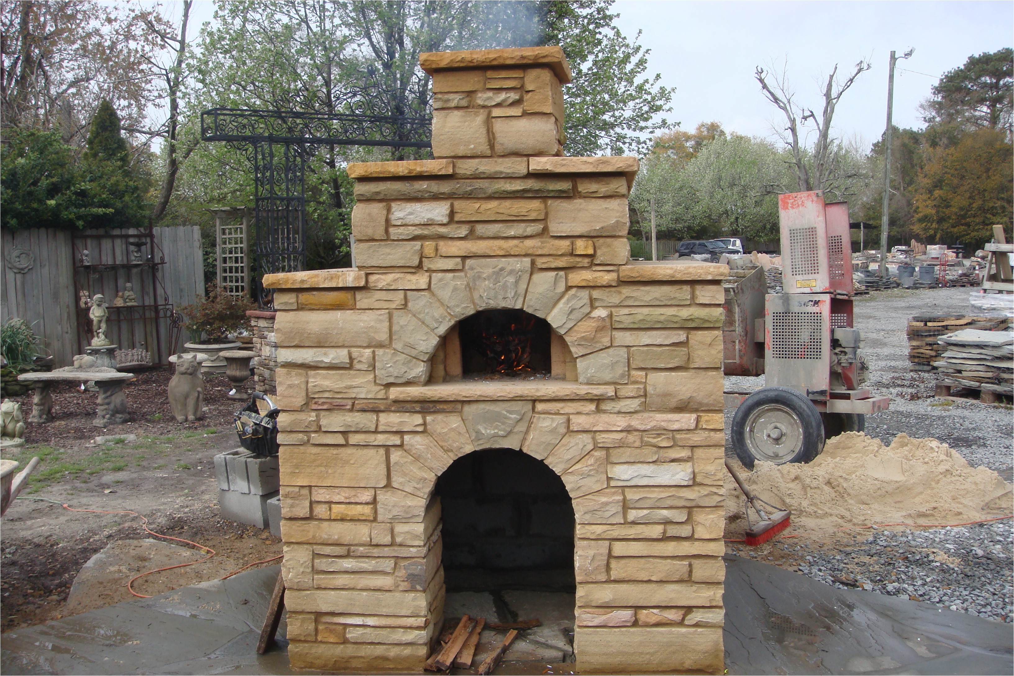 outdoor fireplace with pizza oven plans 2