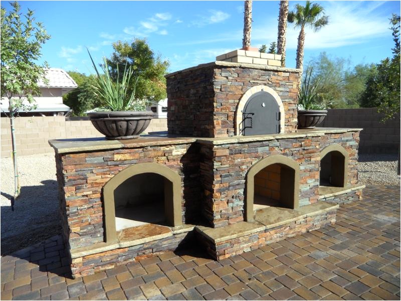 phoenix pizza oven fireplace combo completed