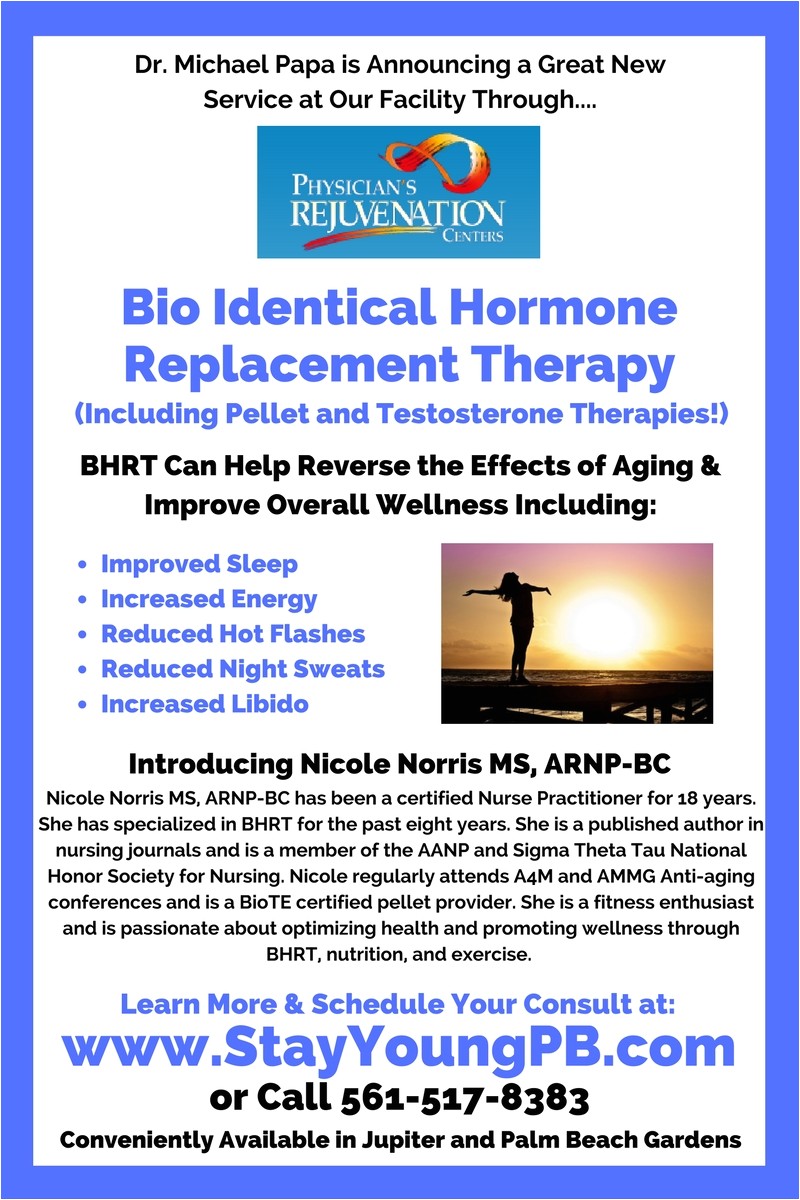 your family chiropractors in port st lucie palm beach gardens and jupiter on our three practitioner team can administer bioidentical hormone replacement