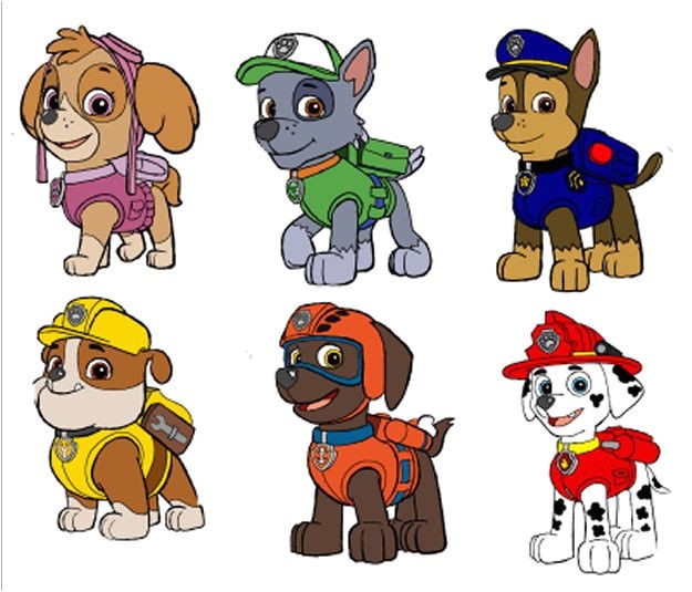 Paw Patrol Iron On Transfers 6 Paw Patrol Characters Fabric T Shirt Iron On