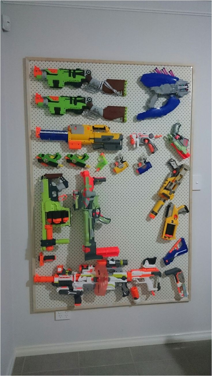 Pegboard for Nerf Guns Nerf Gun Storage Rack Pegboard with Pine Frame Nerf