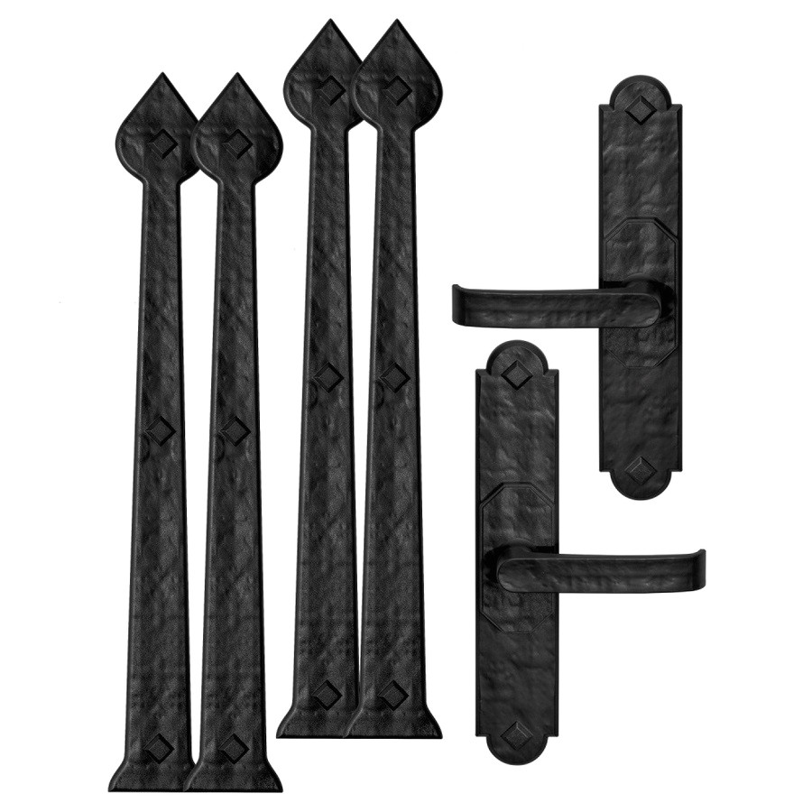 cre8tive hardware 6 pack 14 in decorative black magnetic garage door hinge and handle