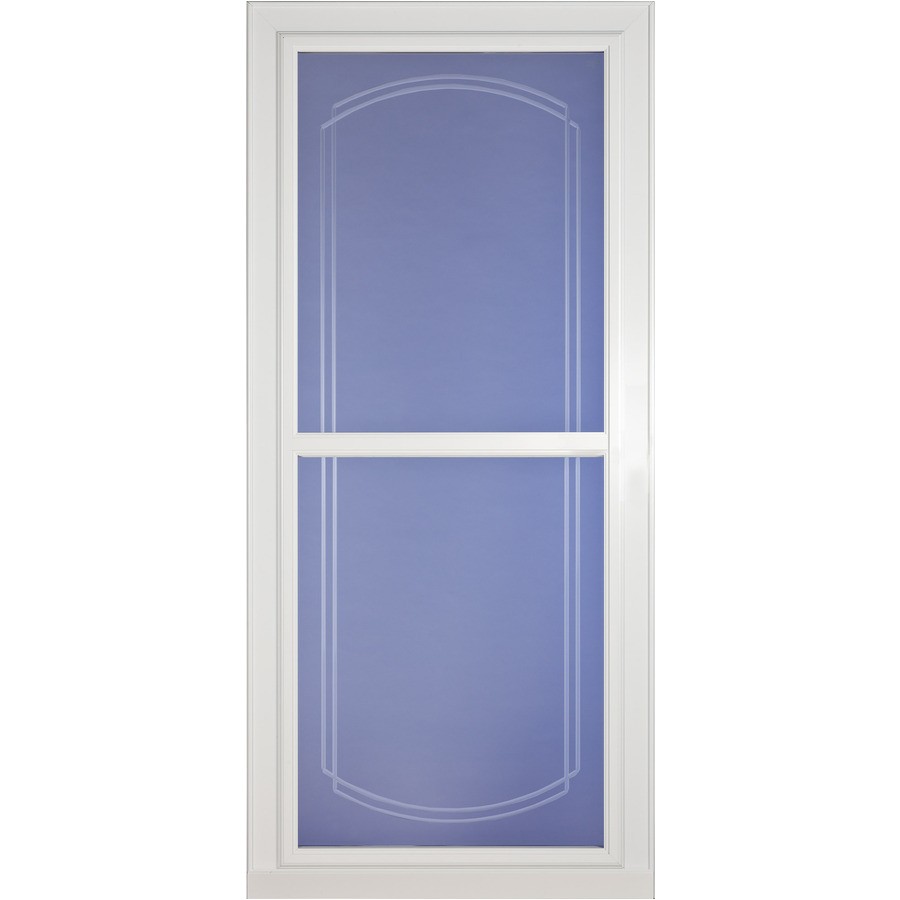 larson tradewinds bevel white full view aluminum storm door common 36 in