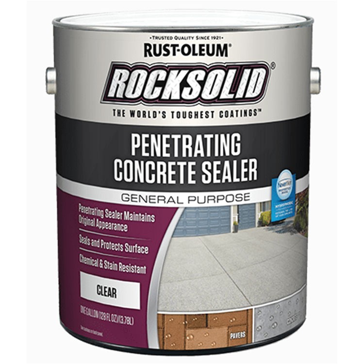 rust oleum 317929 rocksolid penetrating concrete sealer clear gal p 11275