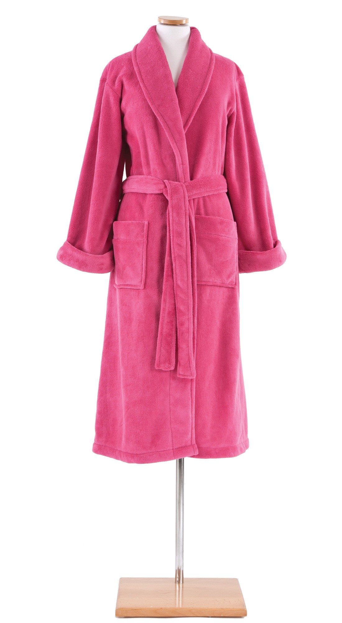 pine cone hill sheepy fleece robe in fuschia arsffs