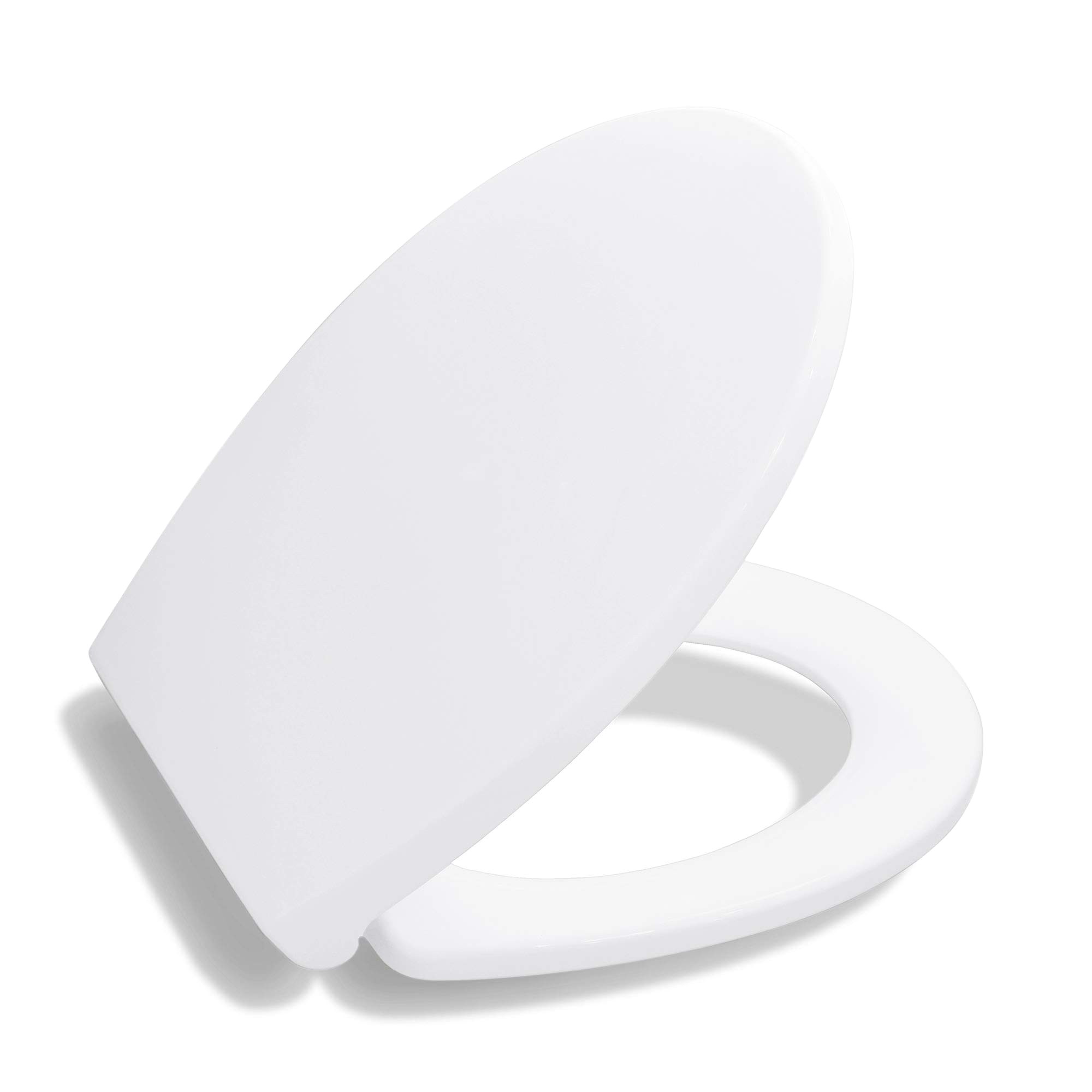 bath royale premium round toilet seat with cover white soft close quick release for easy cleaning fits all manufacturers round toilets
