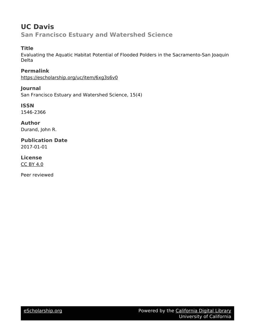 pdf community effects of the non indigenous aquatic plant water hyacinth eichhornia crassipes in the sacramento san joaquin delta california