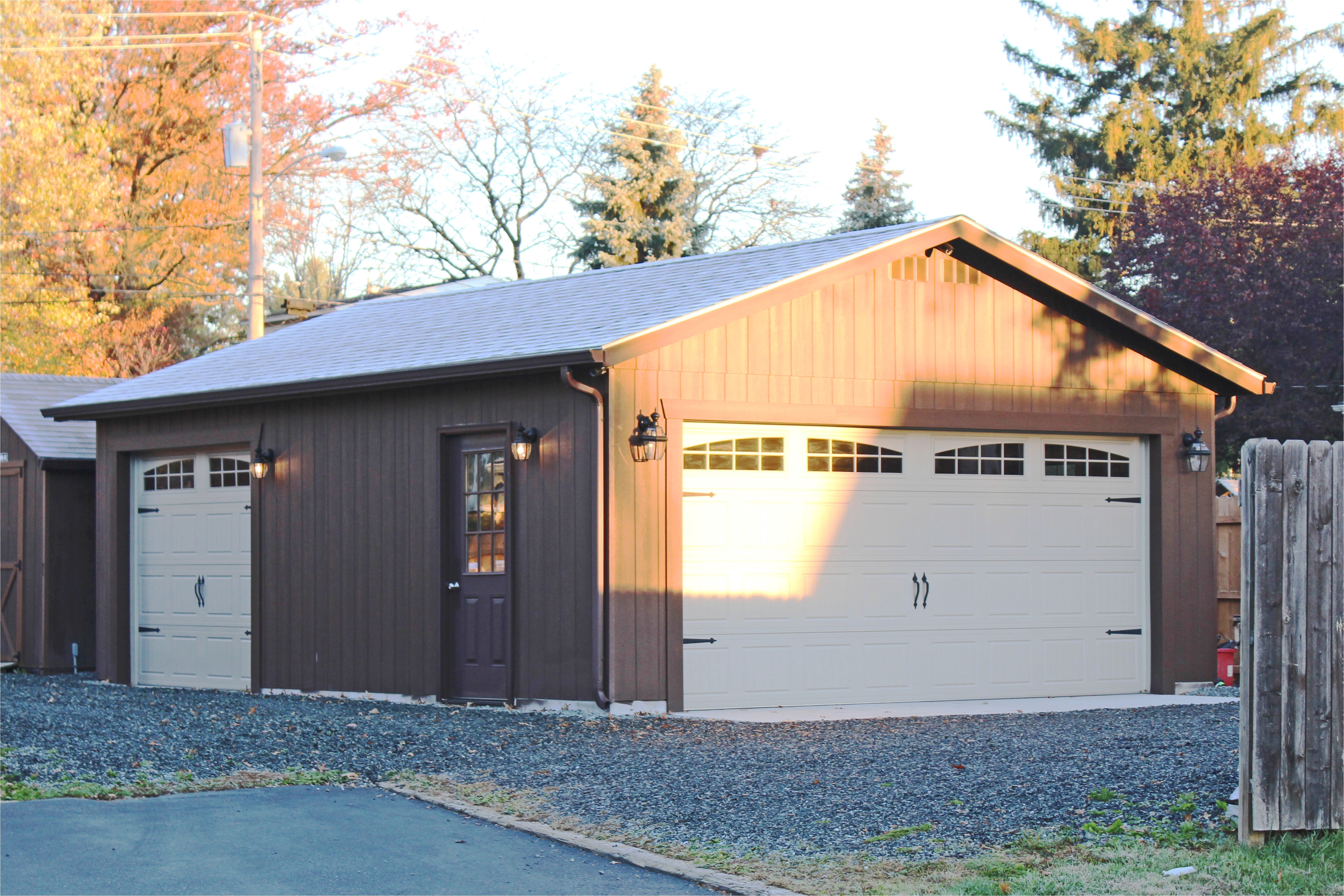 Prefab One Car Garage with Apartment attic Car Garage with Loft Space 2 Car Garage