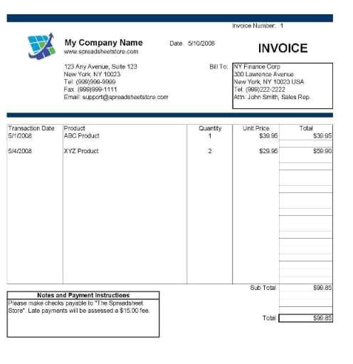 hourly invoice template excel 2276