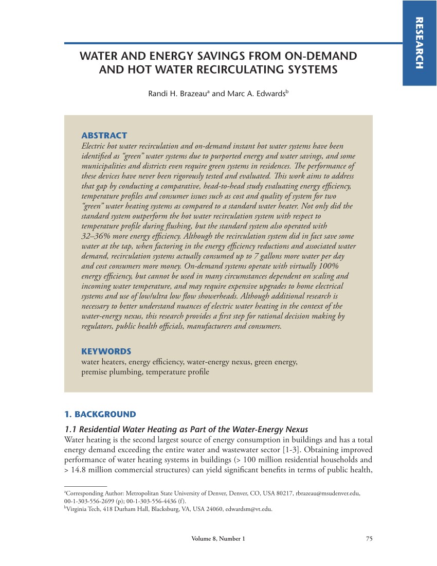 Pros and Cons Of Hot Water Recirculating Pump Pdf A Review Of the Sustainability Of Residential Hot Water