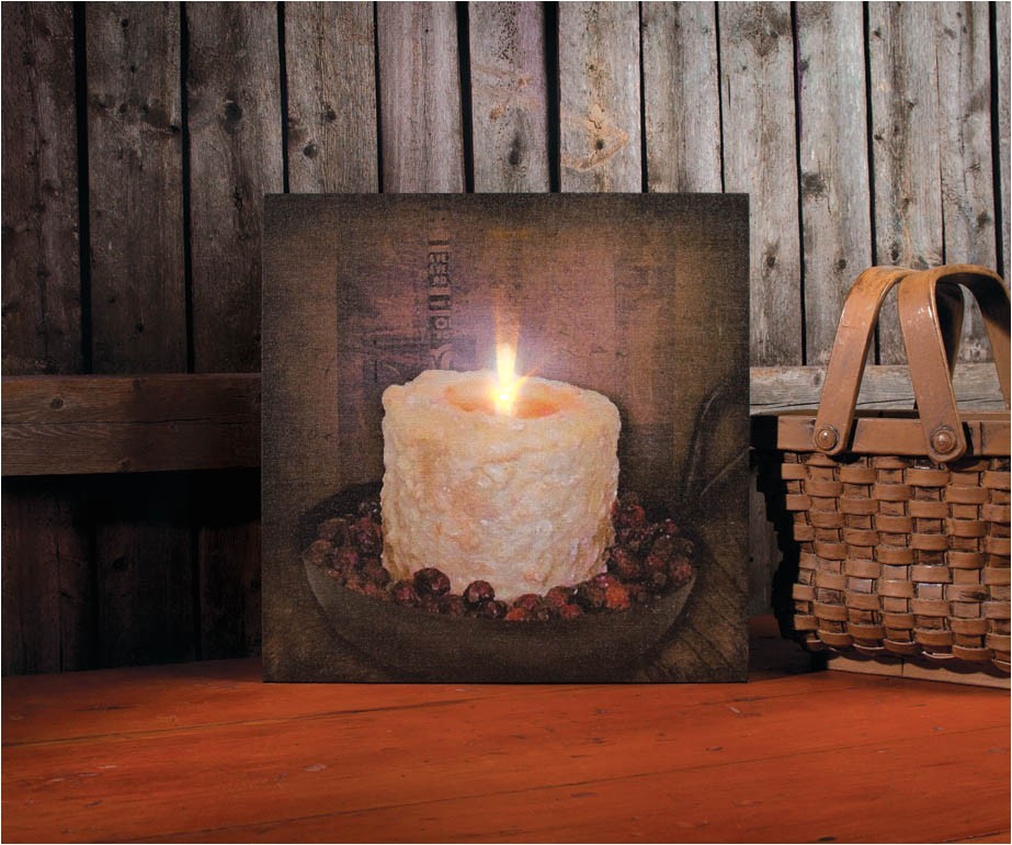 Radiance Flickering Light Canvas Christmas Birch Candles Flickering Lights Radiance Lighted Canvas