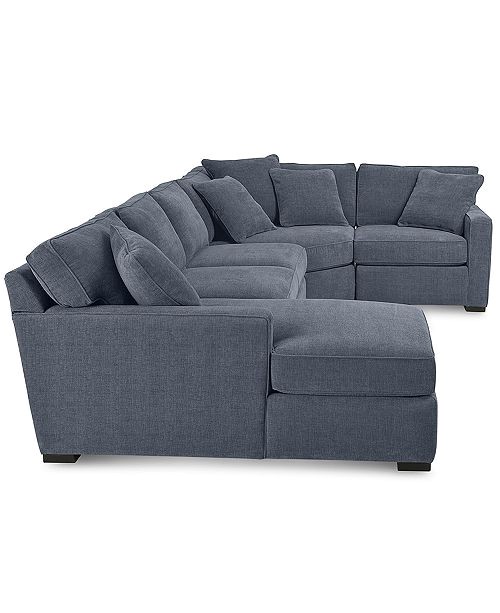 Radley 4-piece Fabric Chaise Sectional sofa Furniture Radley 4 Piece Fabric Chaise Sectional sofa