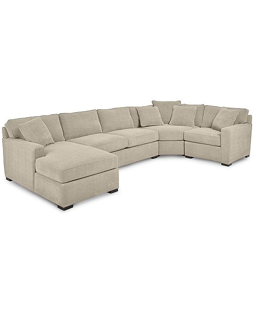 Radley Fabric 4-piece Sectional sofa Furniture Radley 4 Piece Fabric Chaise Sectional sofa