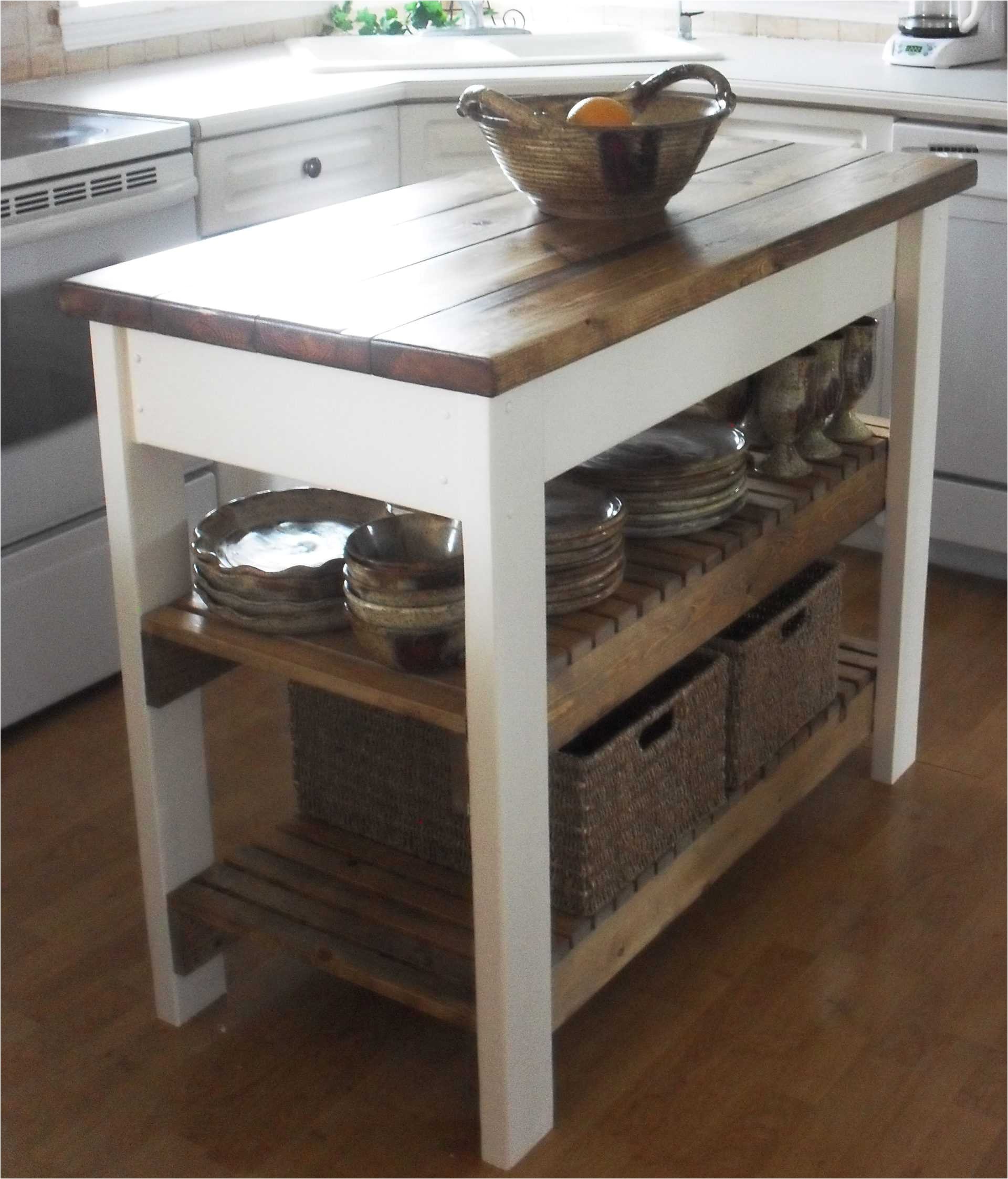 Real Simple Rolling Kitchen island In White 36.5 Enchanting Real Simple Rolling Kitchen island In White