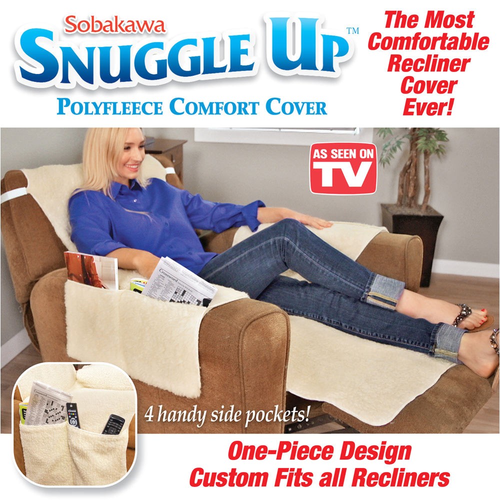 Recliner Covers as Seen On Tv sobakawa Snuggle Up Recliner Slip Fleece Comfort Chair