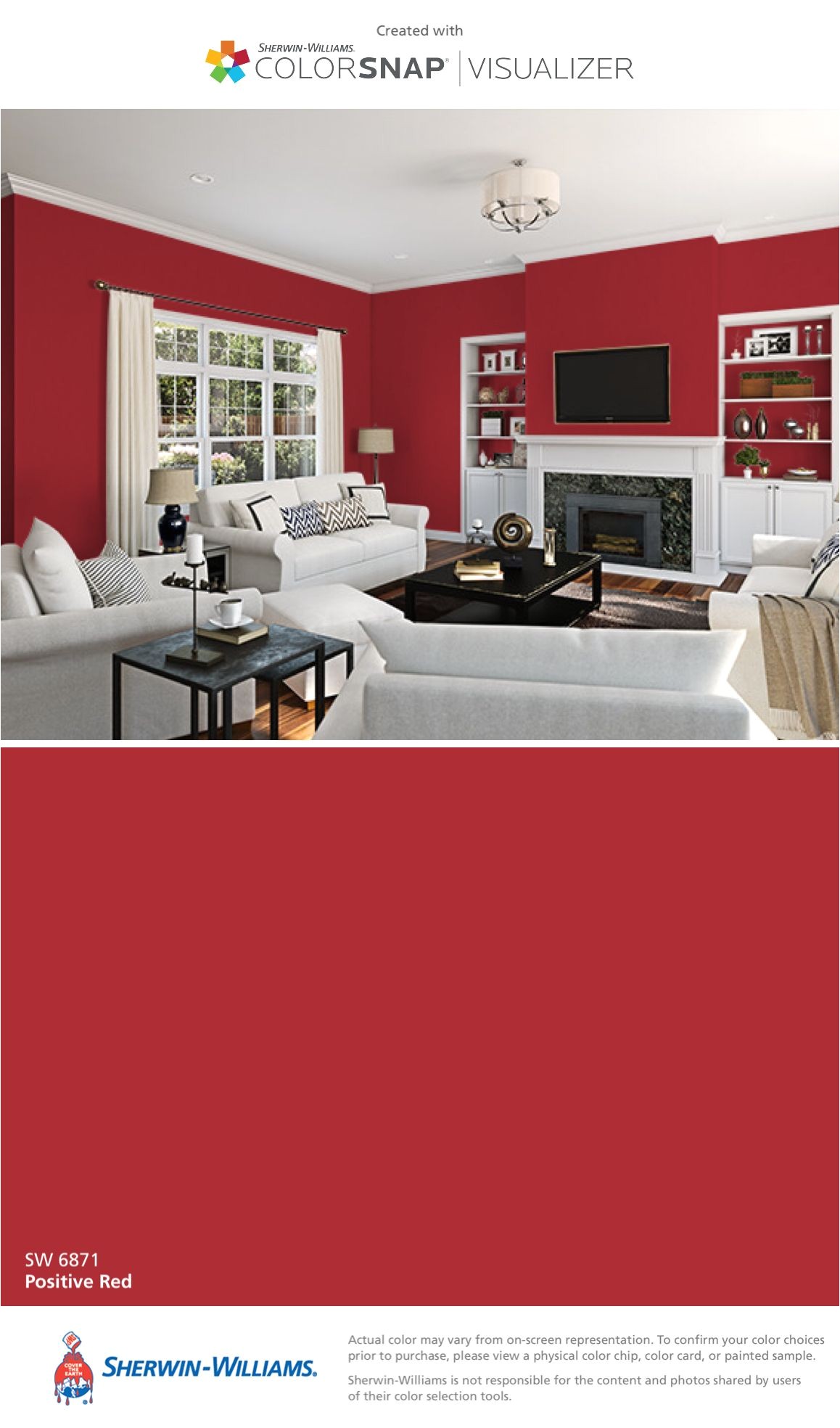 i found this color with colorsnapa visualizer for iphone by sherwin williams positive red sw 6871