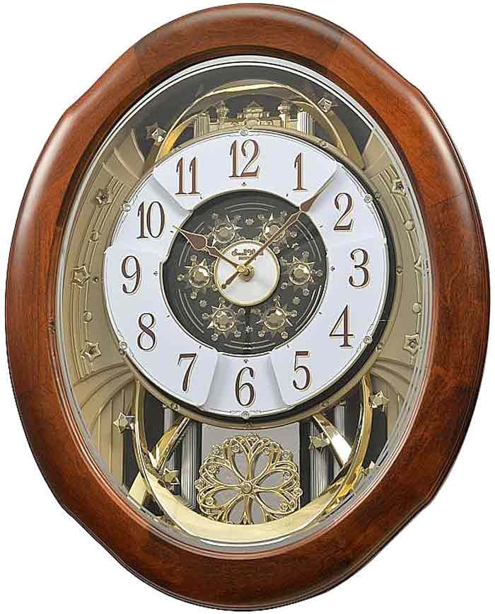 Rhythm Musical Clocks with Movement Rhythm 4mh884wd06 Magnificent Time Cracker Musical Clock