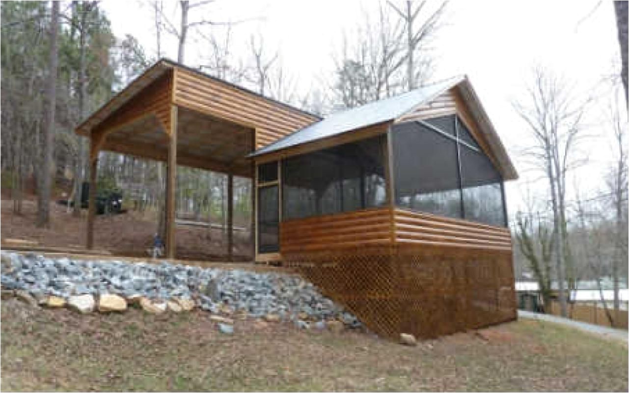 rv cabin retreat this rv home lot is situated above the coosawattee river and boasts an amazing stained d log screened porch with spectacular views and