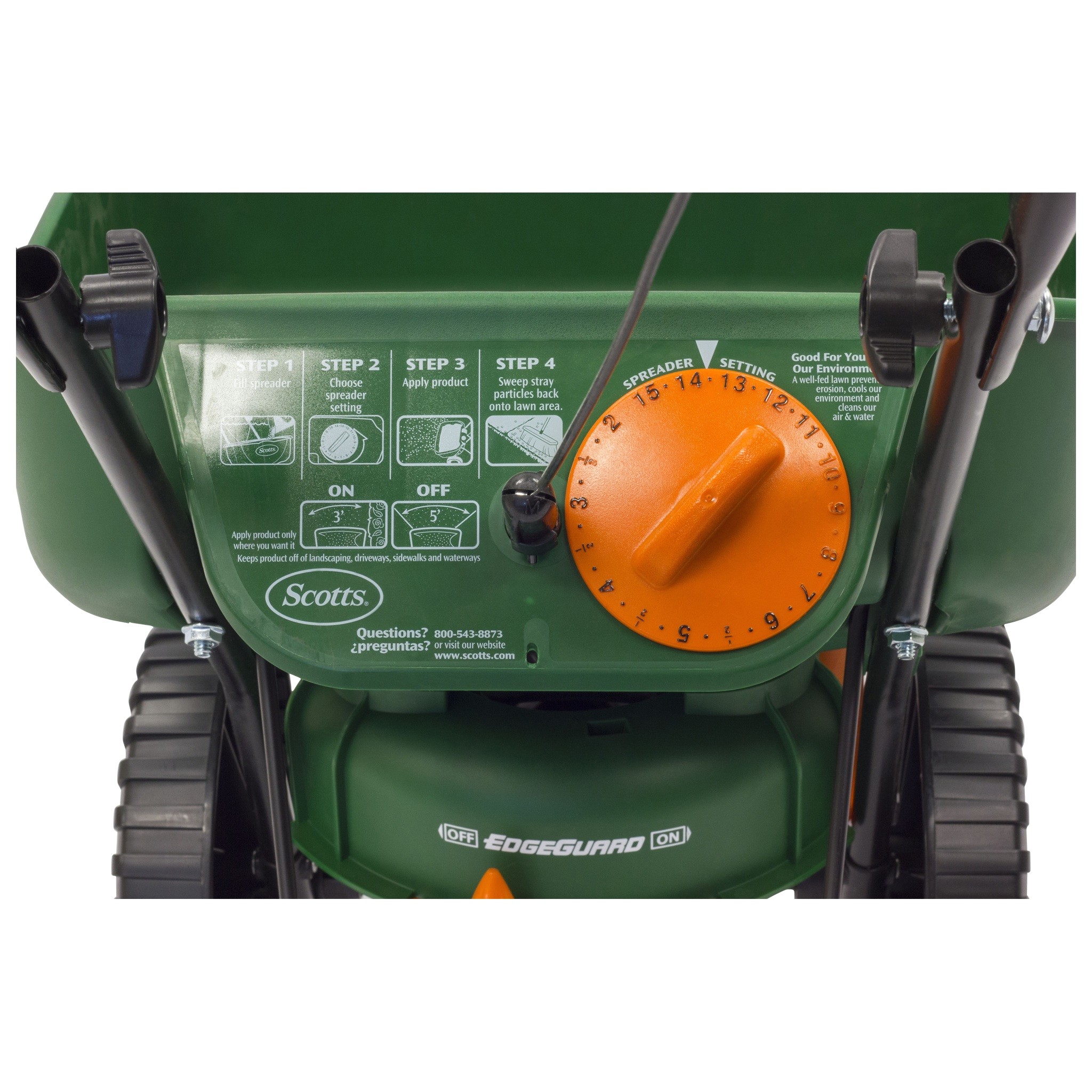 scotts turf builder edgeguard mini broadcast spreader p 4026