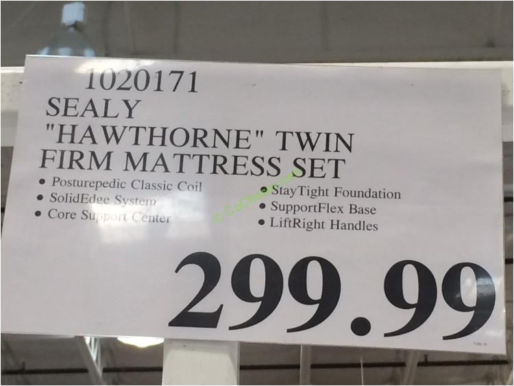 Sealy Hawthorne Mattress Review Costco 1020171 Sealy Hawthorne Twin Firm Mattress Set Tag