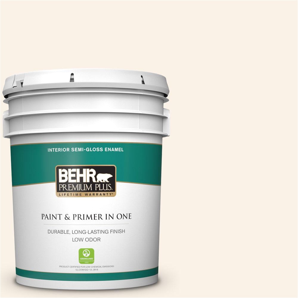 behr premium plus 5 gal or w14 white veil semi gloss enamel