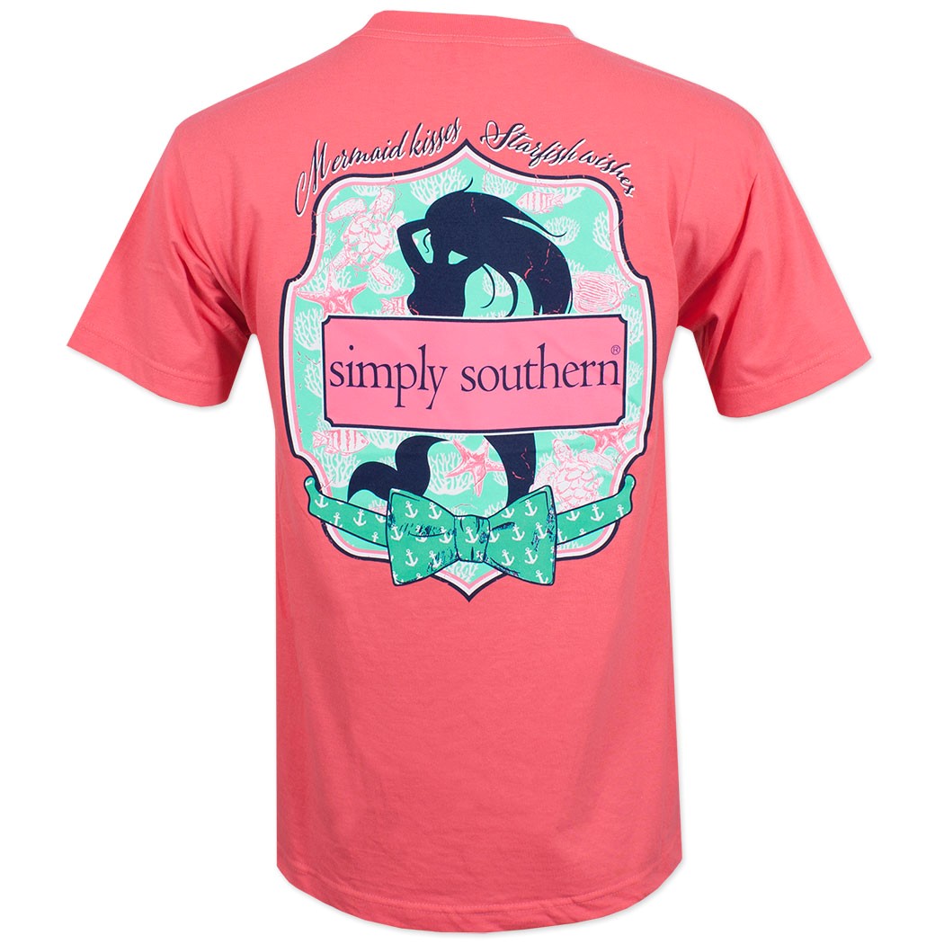 Simply southern Mermaid Shirt Simply southern Mermaid T Shirt Pink