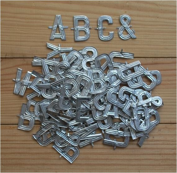 Small Metal Letters for Crafts Vintage Metal Letters Small Florist Alphabet for Crafting