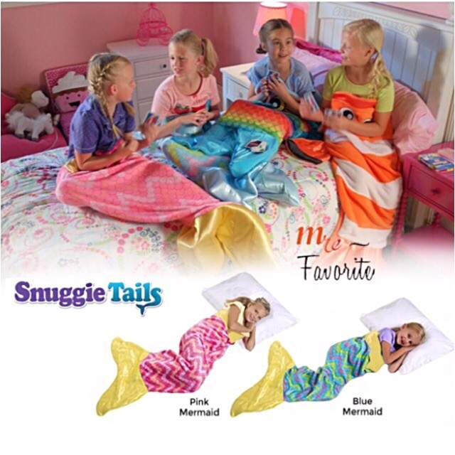 Snuggie Tails Blue Mermaid Snuggie Tails Pink Blue Mermaid soft Cuddly Blanket