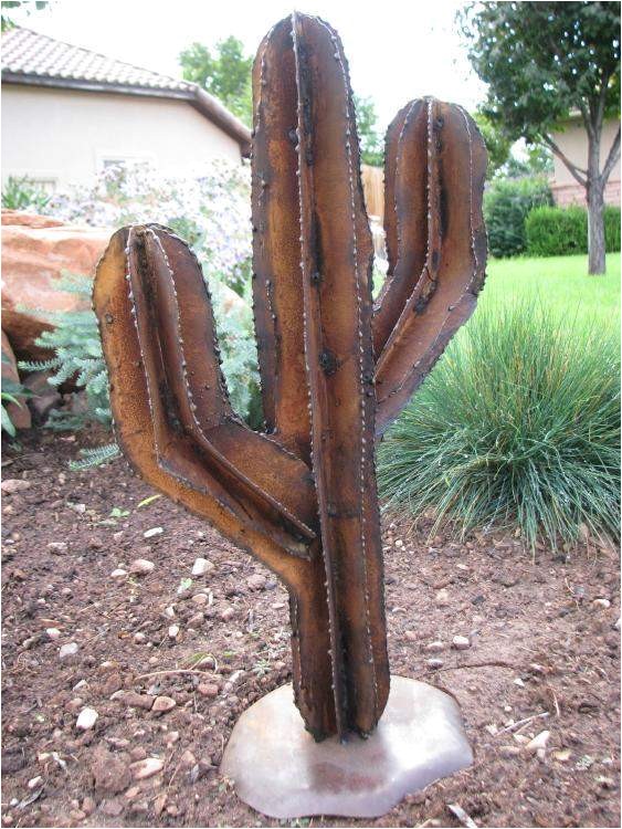 Southwest Metal Yard Art Saguaro Cactus Yard Art Medium Lema 39 S Kokopelli Gallery