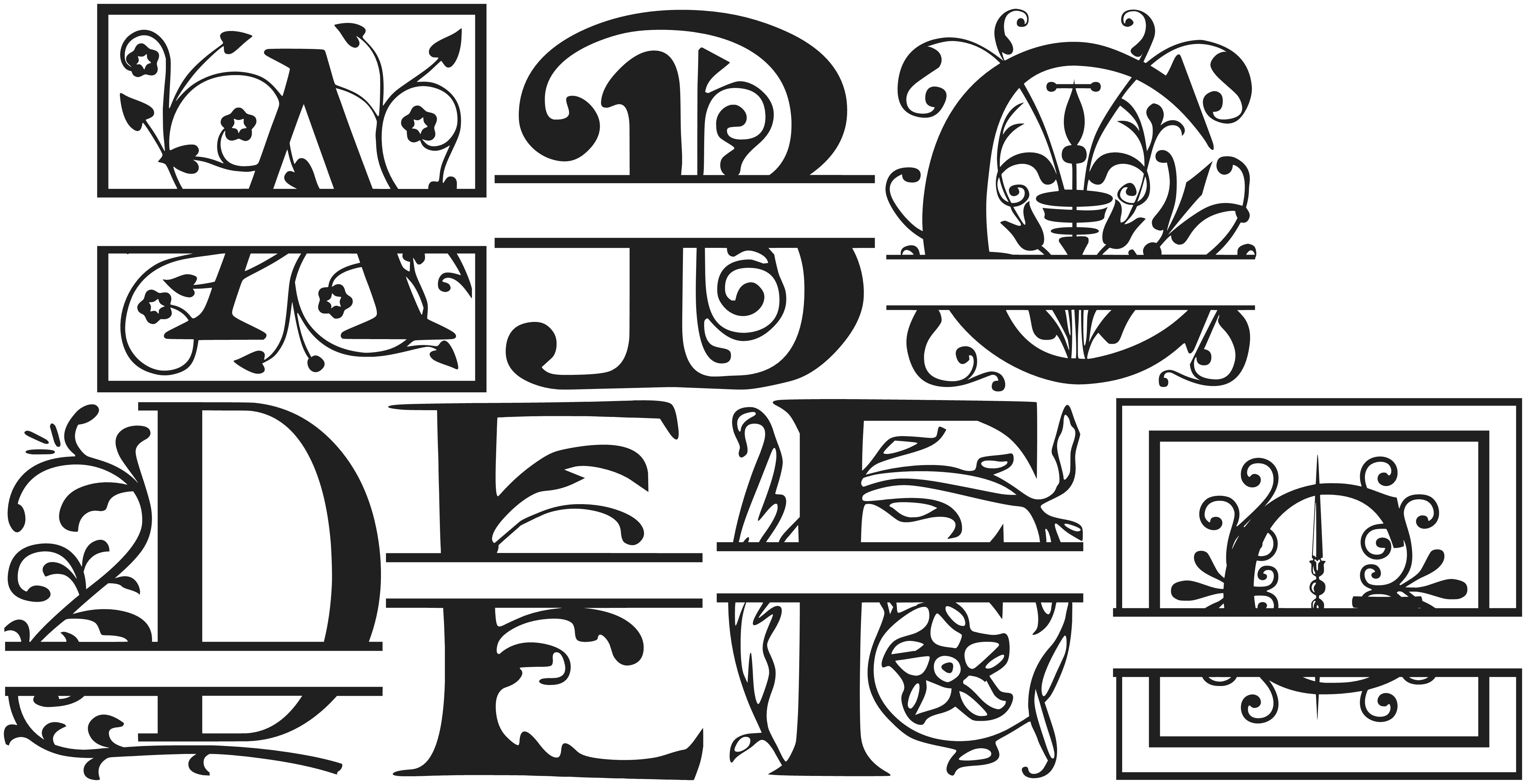 Split Letter Monogram Free Font 6 Free Split Monogram Fonts Images Regal Split Letter