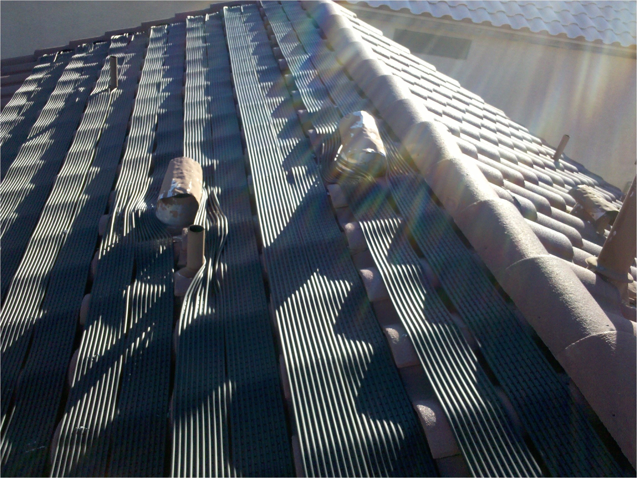 solar pool heater installation