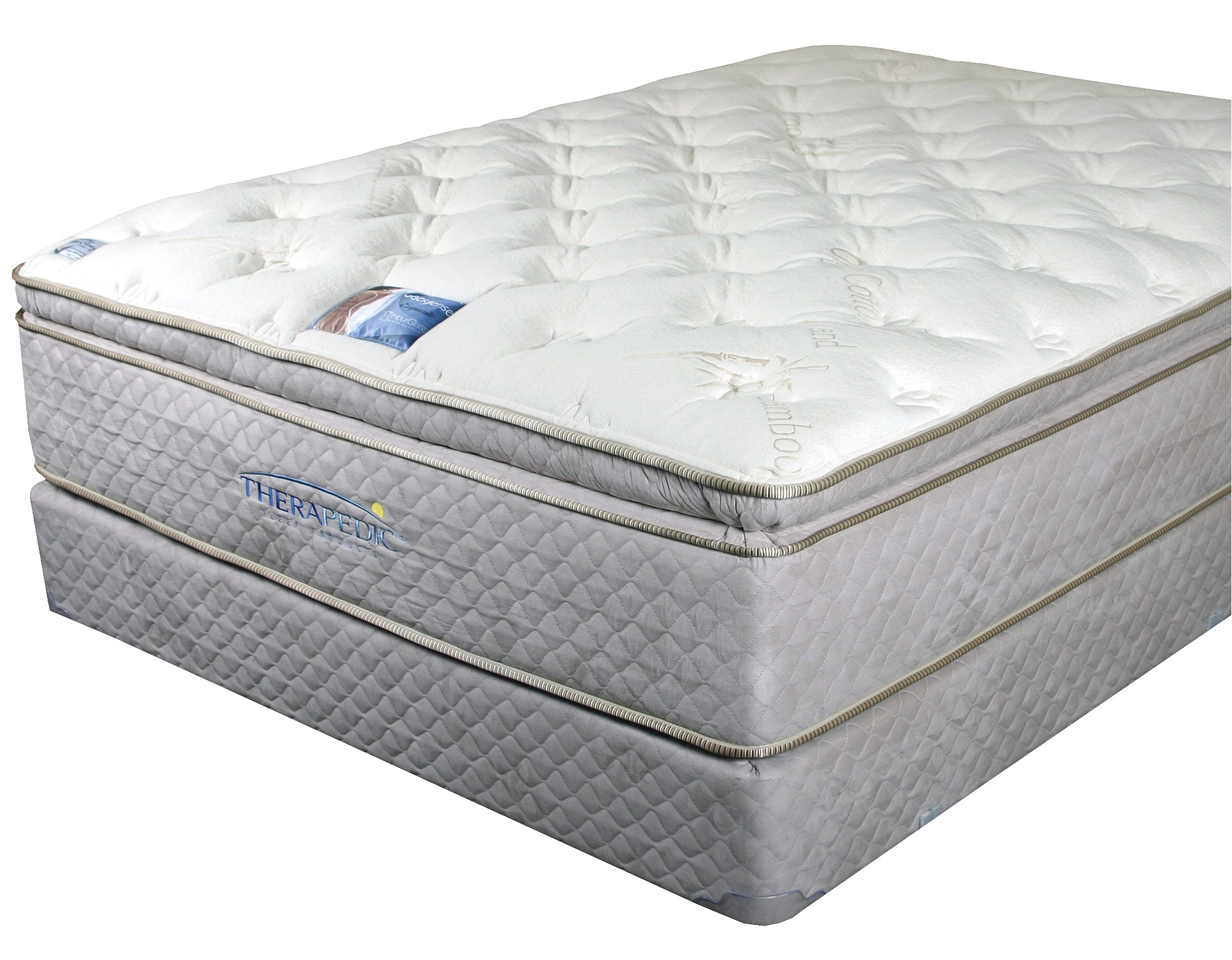 therapedic backsense elite plush latex pillow top legacy