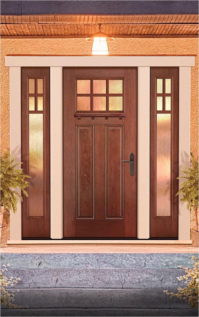therma tru exterior doors therma tru smooth star dark brown front door with mosaic glass door panel black wrought garden bench porch