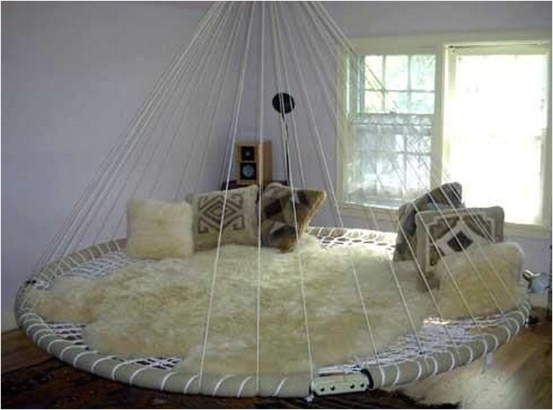 swing bed made from recycled trampoline