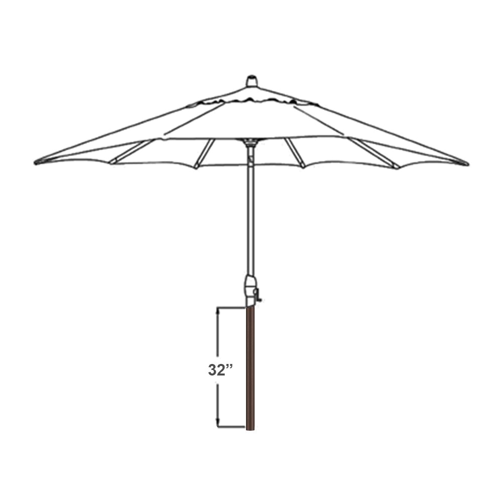 amazon com treasure garden 32 inch bottom pole replacement for model 8109 umbrella black garden outdoor