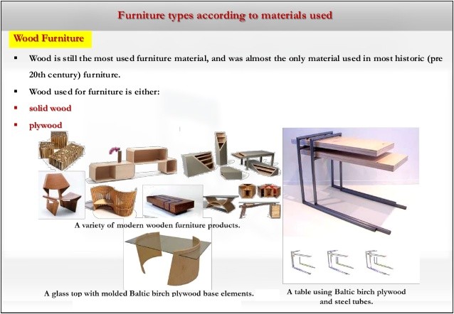 Types Of Materials Used In Furniture Making Research About Furniture Design