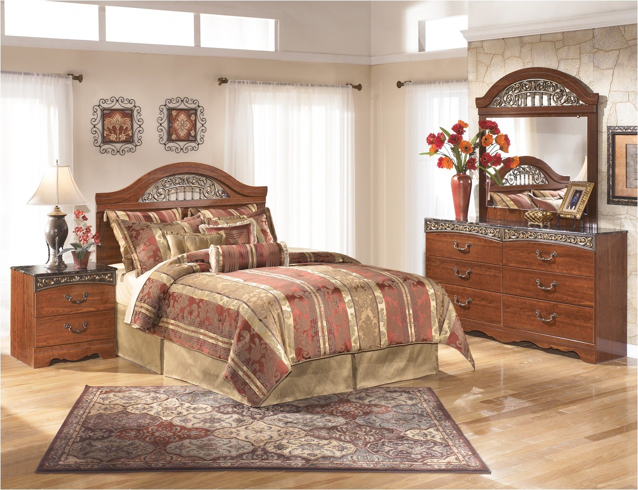 3 piece bedroom set b105 hb detail