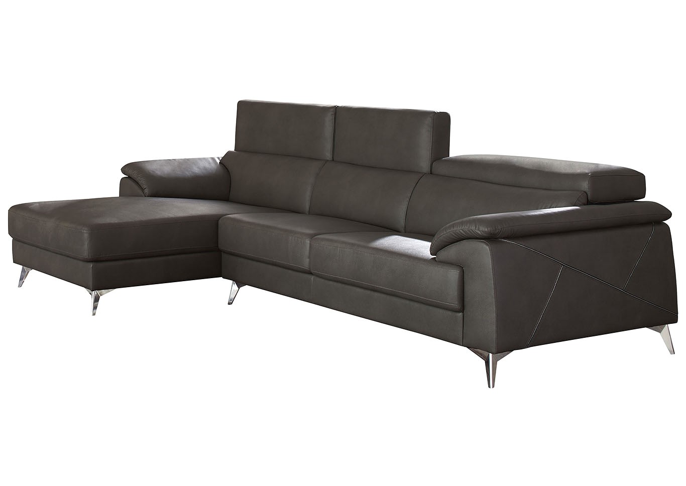 tindell gray right facing loveseat chaise sectional signature design by ashley