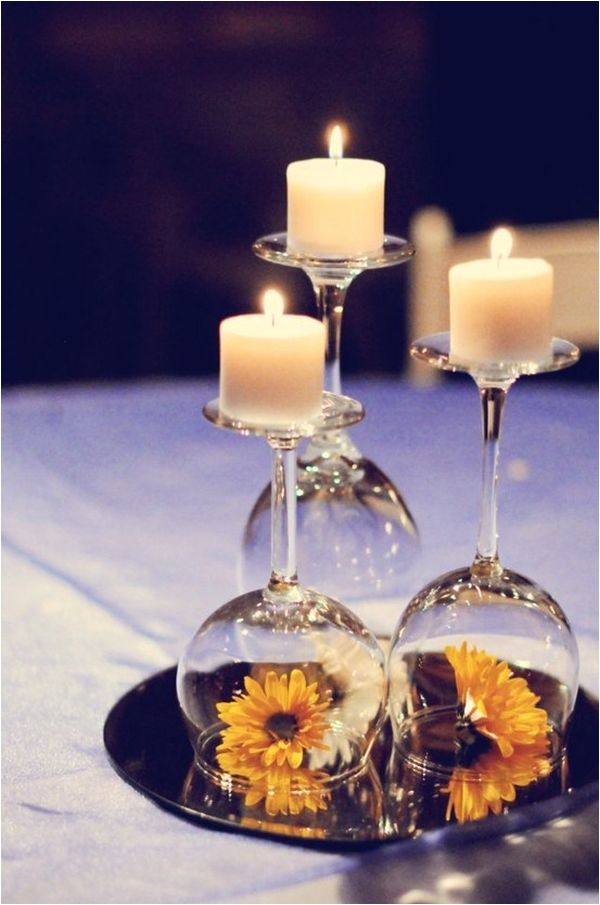 Upside Down Wine Glass Centerpiece Beautiful Diy Projects Featuring the Simple Wine Glass