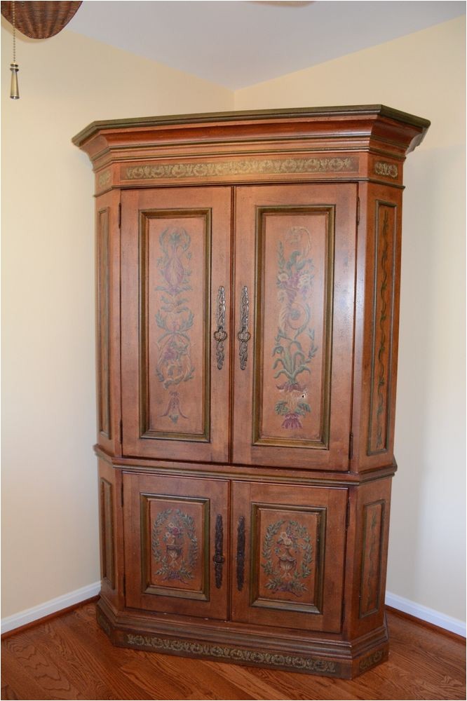 Used Habersham Furniture for Sale French Country Painted Habersham Armoire Corner Unit
